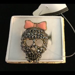 5 for $25 ❤️ Sugar Scull New Pave Rhinestone Ring